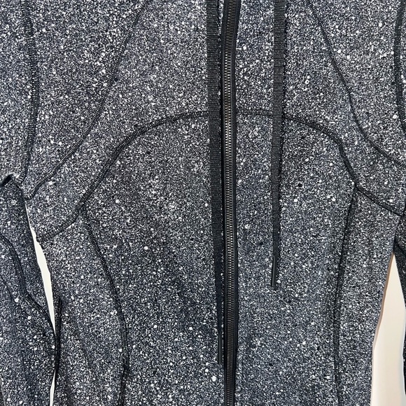 Lululemon Hooded Define Jacket Luminesce Splatter White Black size 8 - Picture 4 of 15